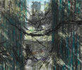  LUDWIG BÄUML  "Wald I, Virginia", 2013, Mischtechnik auf Papier, 40 x 50 cm