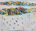 HELMUT RÖSEL  "Behausung 2 (Kokon)", 2013, Acryl/Kreide, 100 x 100 cm 